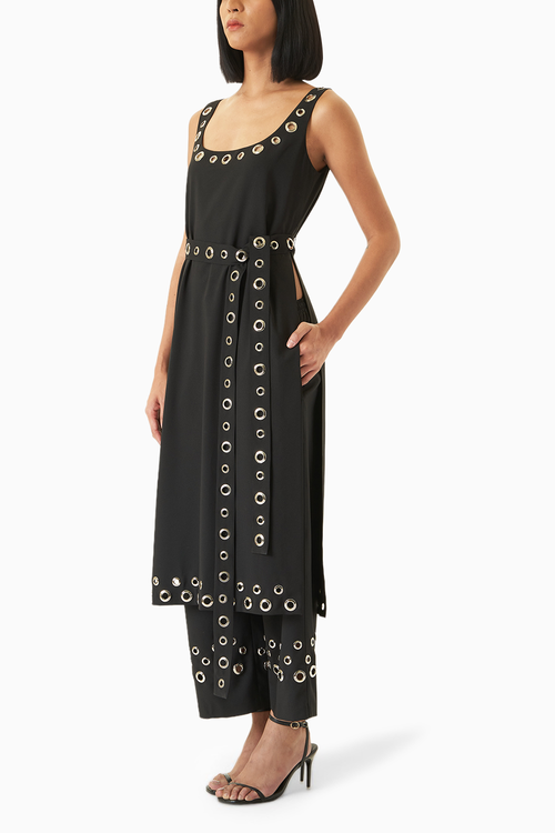 Black Cher Long Top with Tara Pants