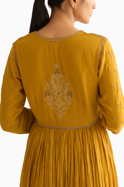 Ojas Mustard Kalidar Kurta Set