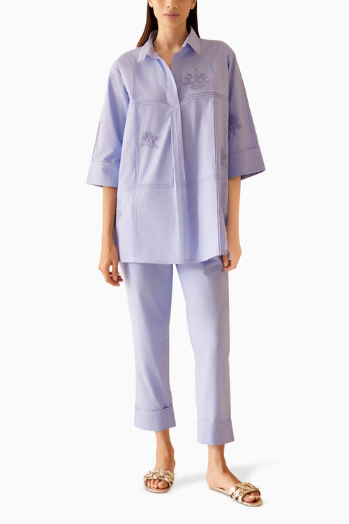 Neela Blue Tunic And Pant