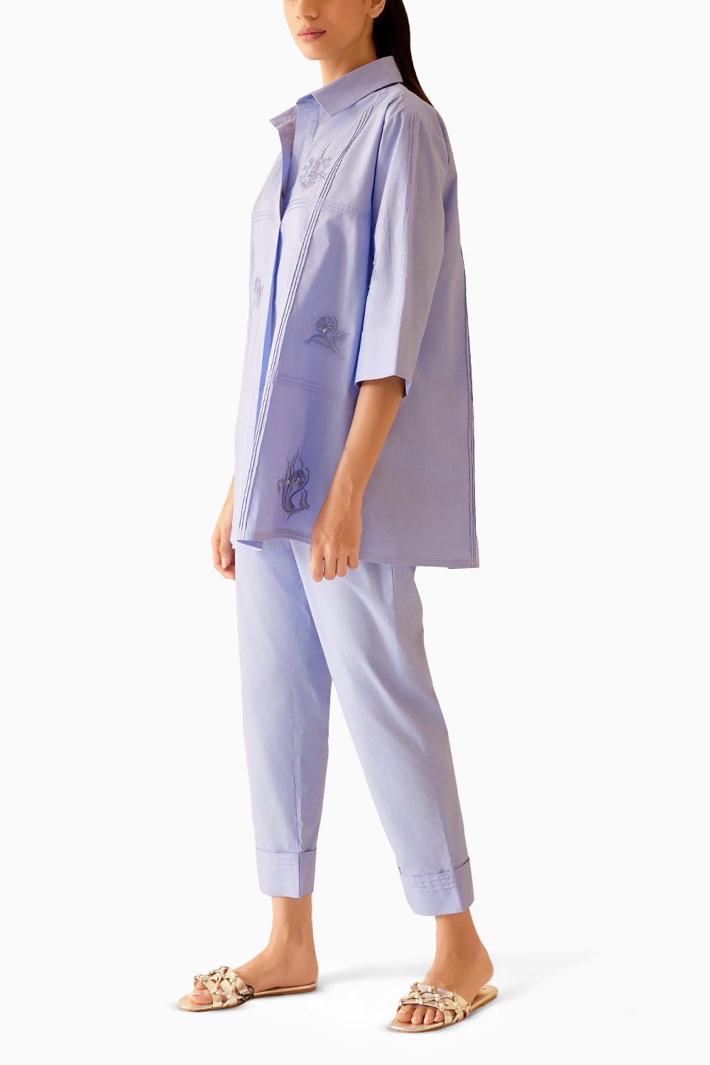 Neela Blue Tunic And Pant