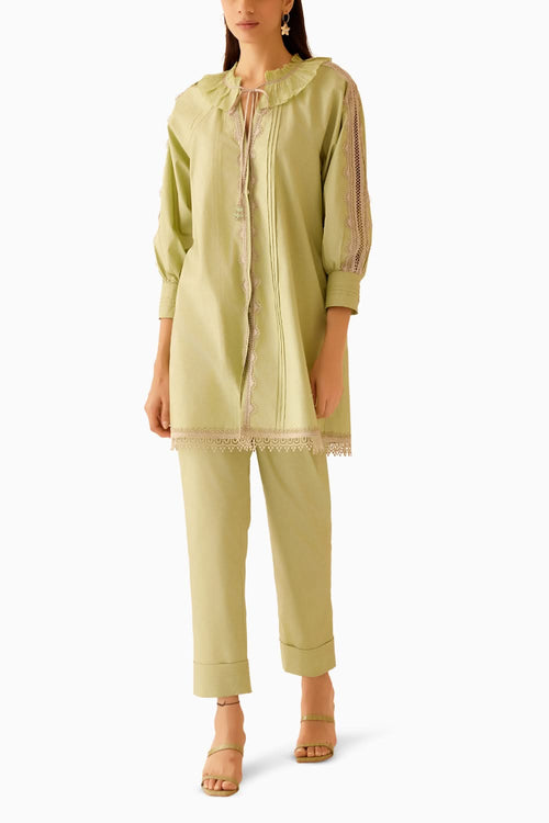 Nysa Green Tunic And Pant