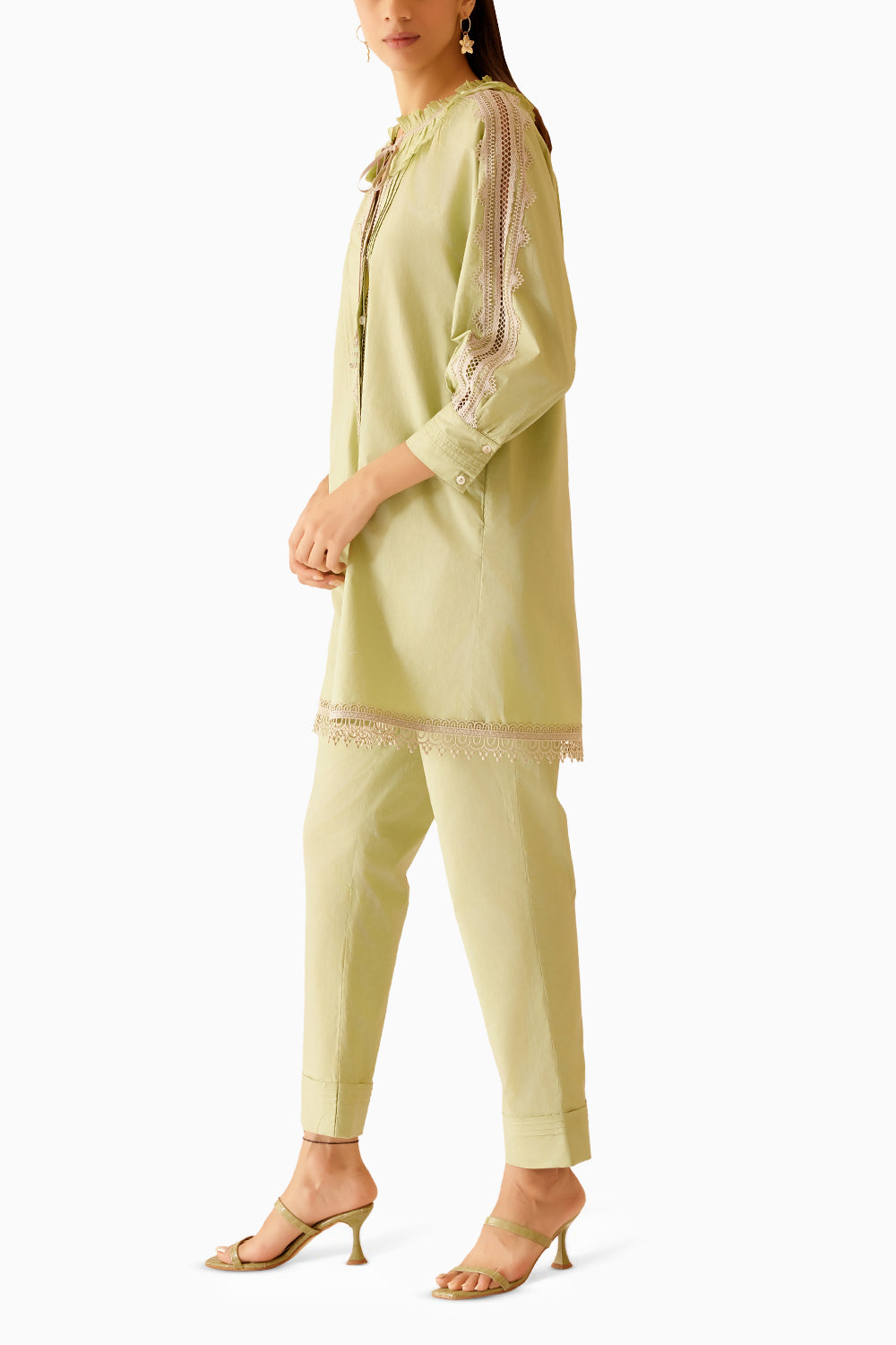 Nysa Green Tunic And Pant