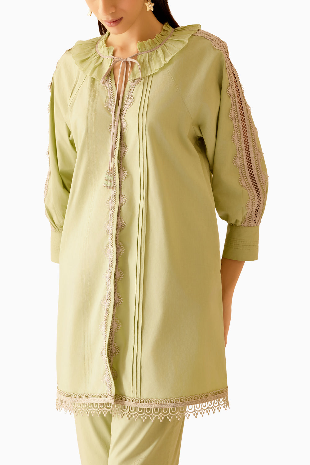 Nysa Green Tunic And Pant