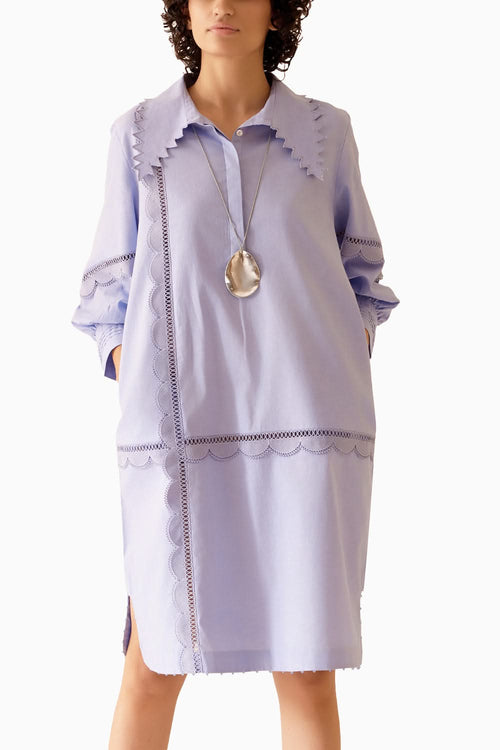 Isa Slub Lilac Dress