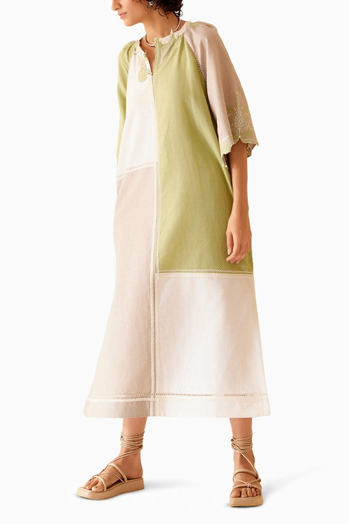 Neesa Sand Green Dress