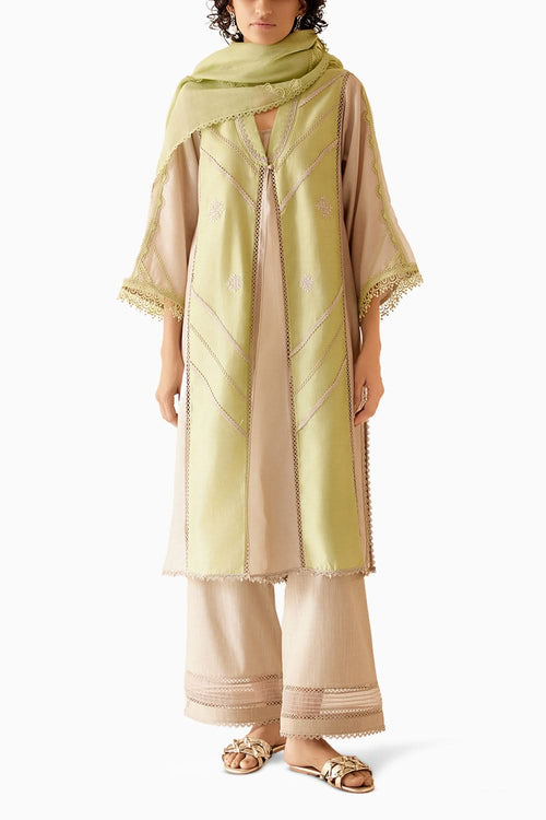 Ambreen Sand Green Kurta Set