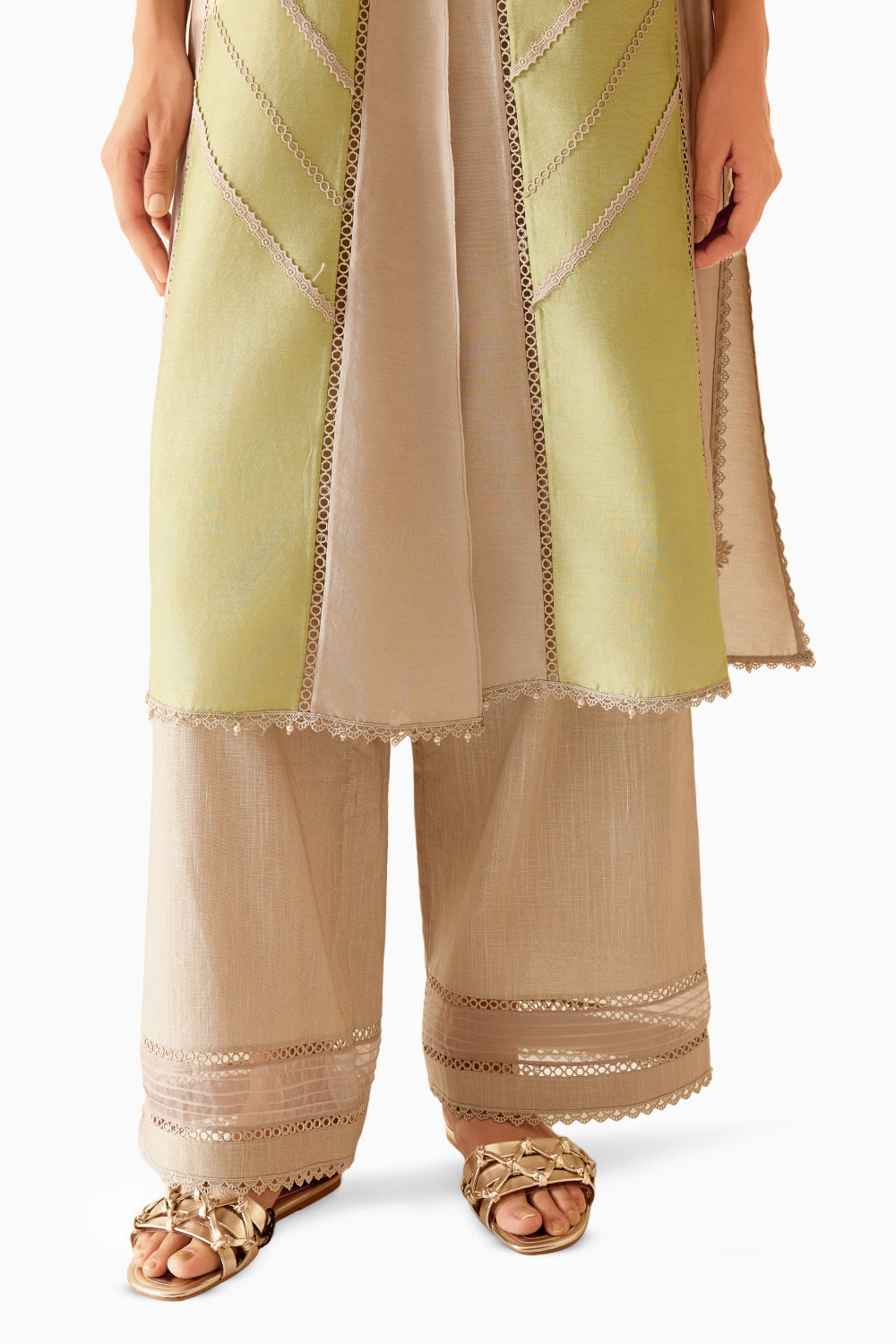 Ambreen Sand Green Kurta Set