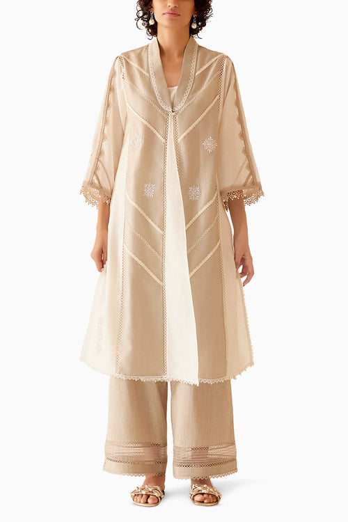 Ambreen Ivory Sand Kurta Set
