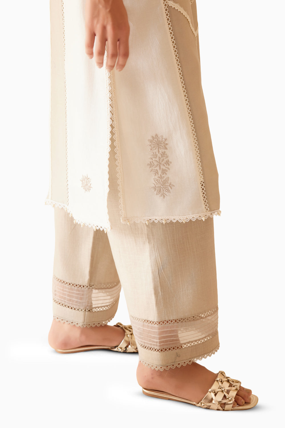 Ambreen Ivory Sand Kurta Set