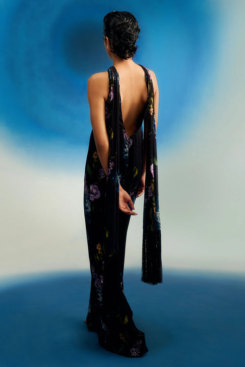 Printed Scarf Jumpsuit