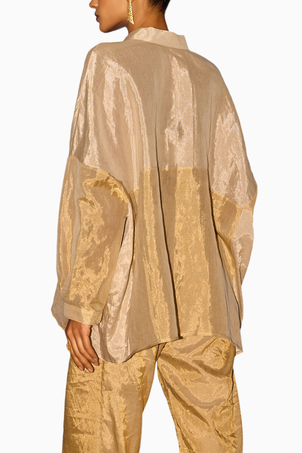 Gold Patchwork Oversized Shirt and Pants