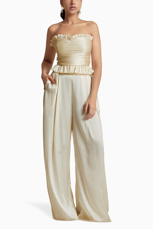 Cream Balanca Top with Breeze Cream Pants