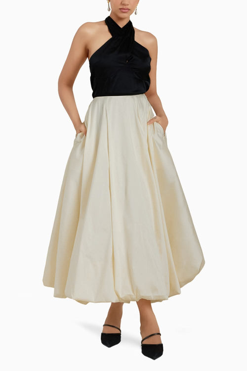 Monroe Black Top with Manhattan Cream Bottom