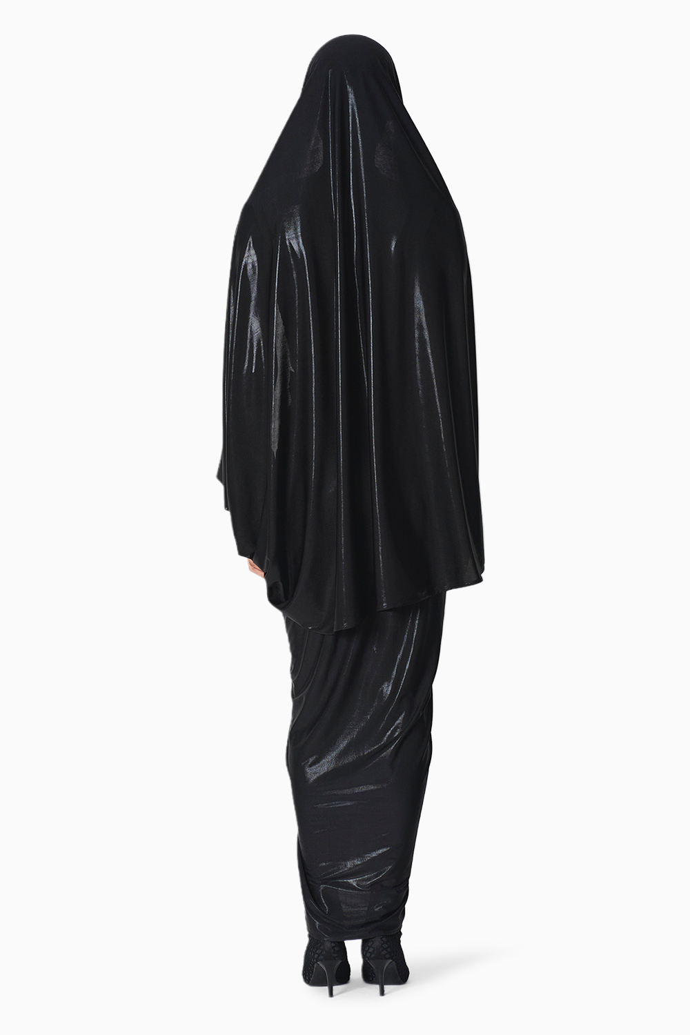 Fio Top and Liquid Nora Skirt with Kanye Cape