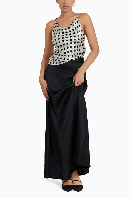 Astoria Polka Top with Chelsea Black Skirt