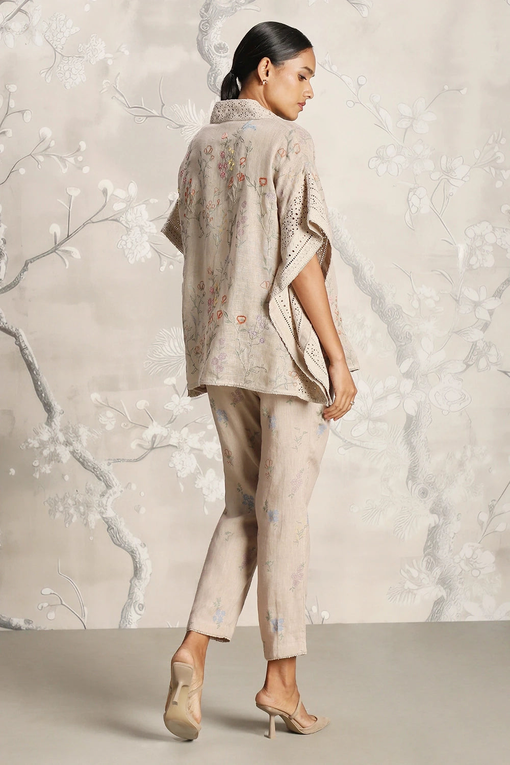 Walk in the Clouds Sand Short Kaftan and Pant