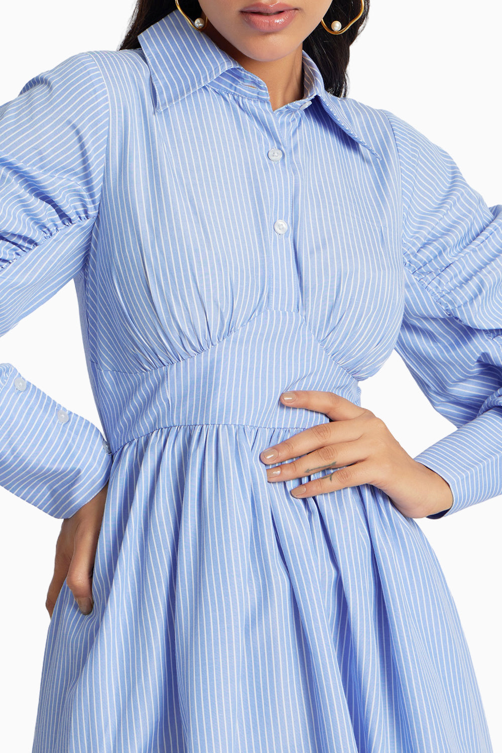 Avenue Blue & White Stripes  Dress