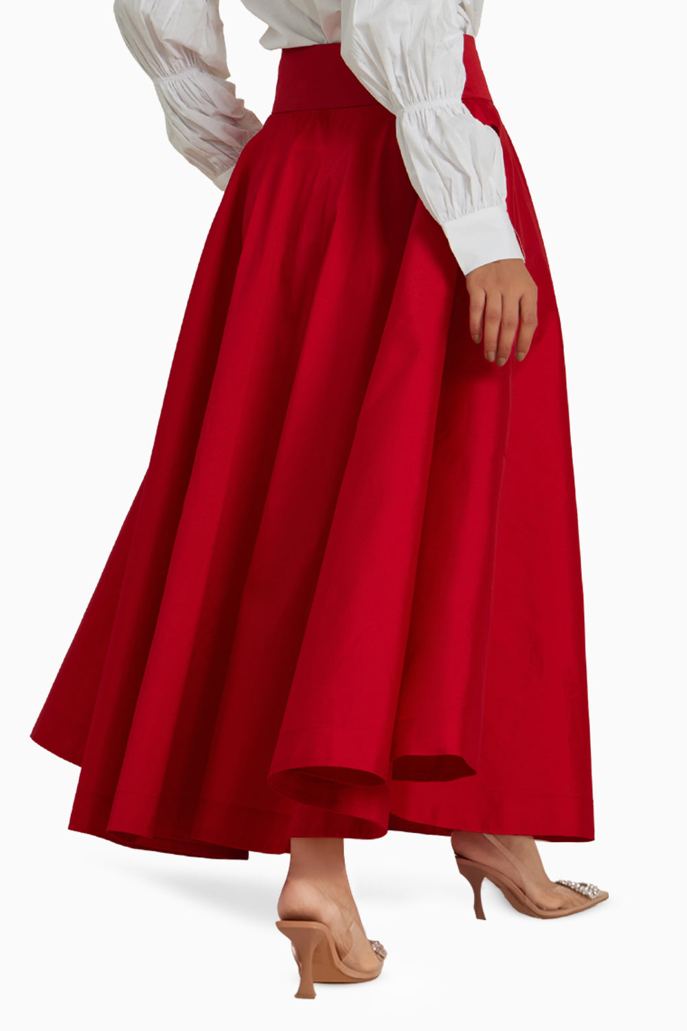 Phoenix Red Midi Skirt