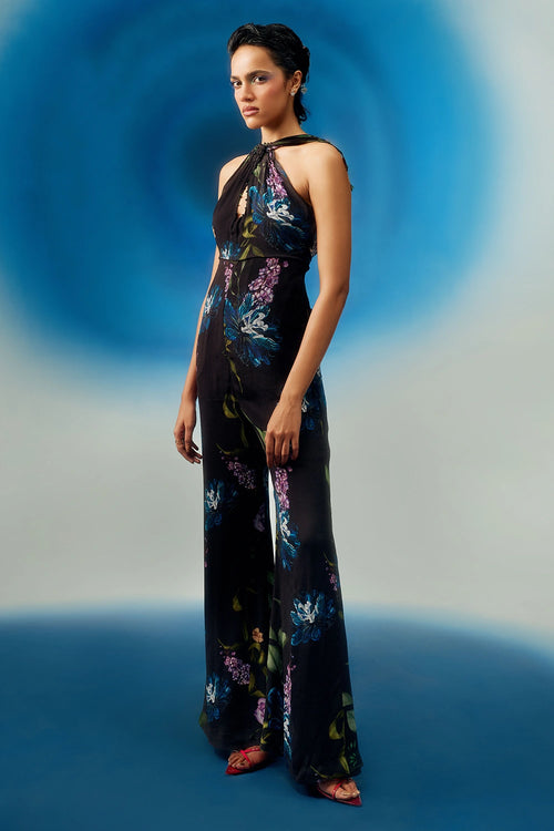 Printed Scarf Jumpsuit