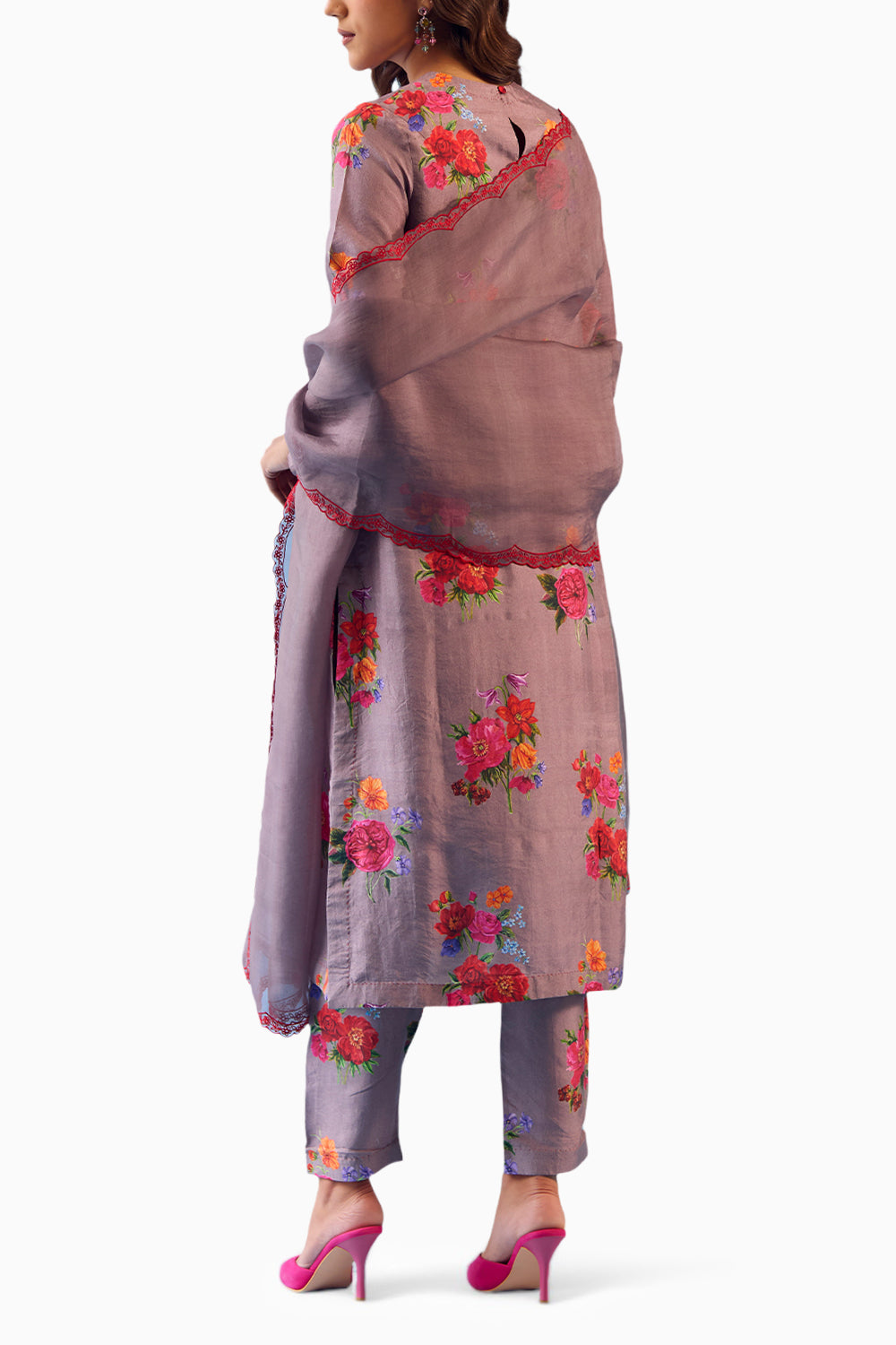 Enchanted Bloom Slate Kurta Set