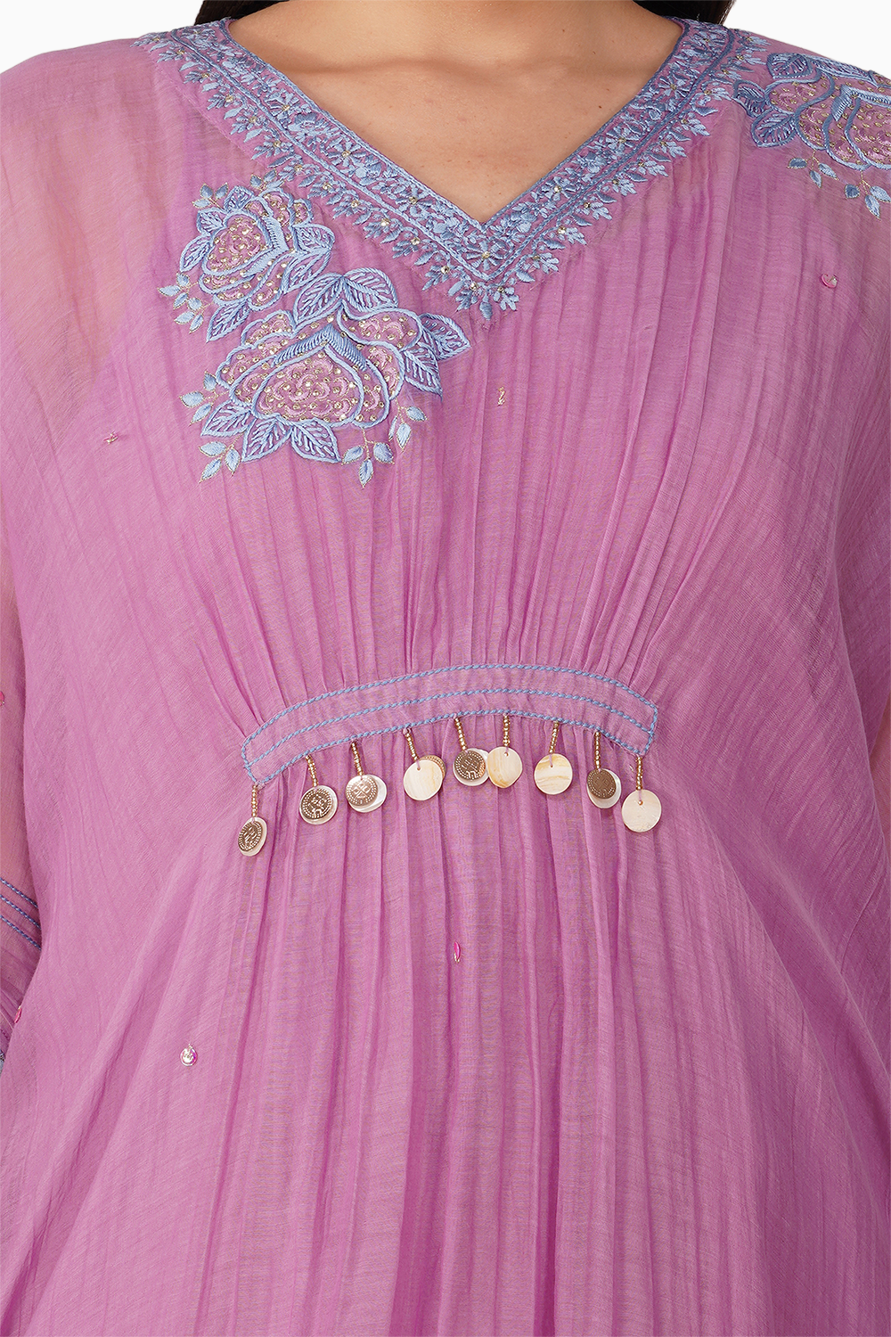 Starry Rose Gathered Kaftan