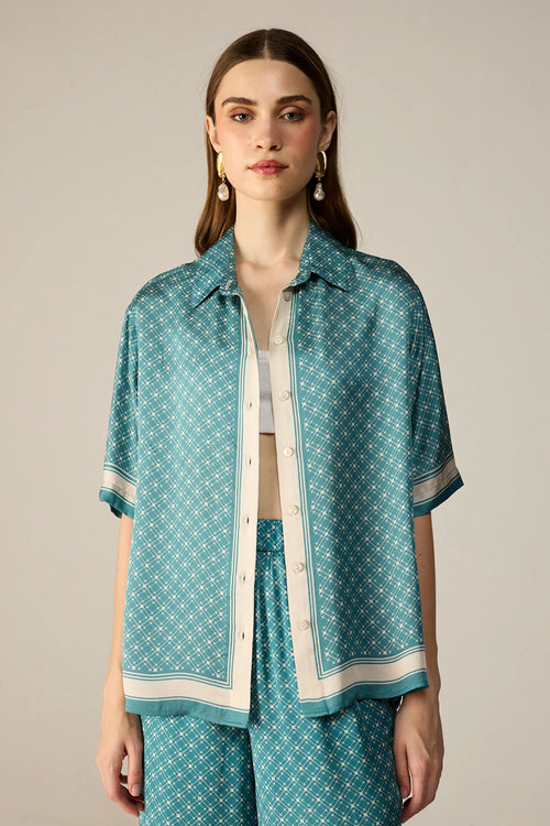 Teal Noah Shirt Co-ord Set