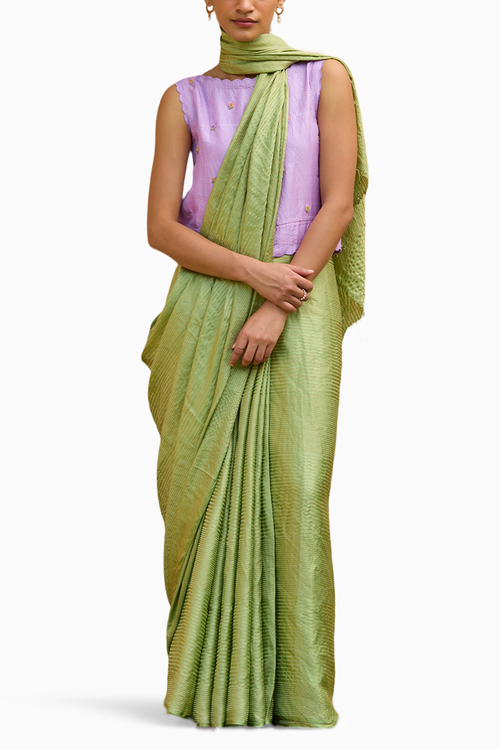 Inner Peace Green Saree