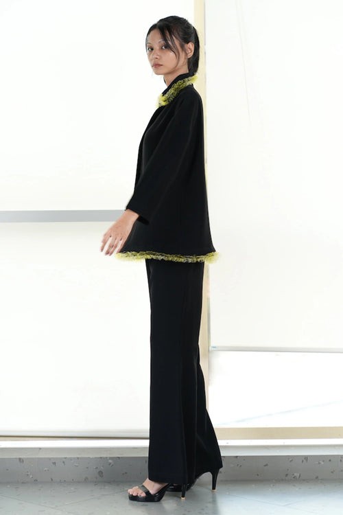Black Phase Shirt And Trousers Set