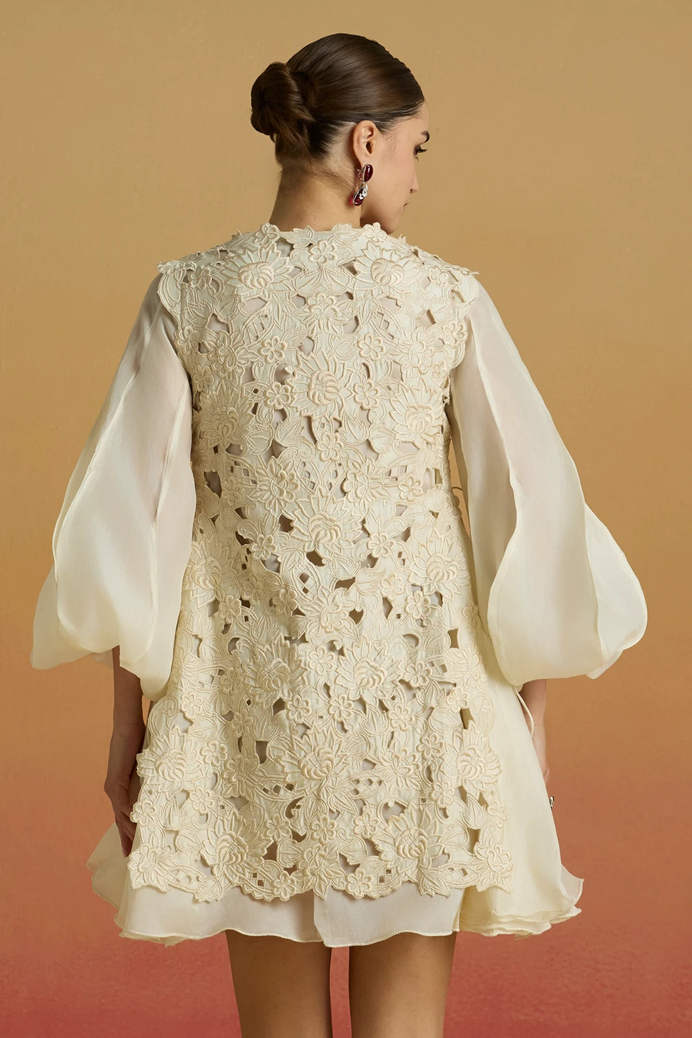 Ivory Cutwork Layered Amaryllis Dress