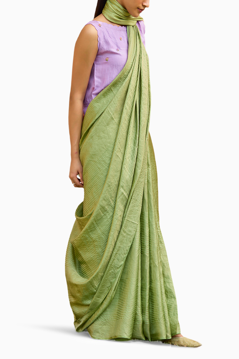 Inner Peace Green Saree