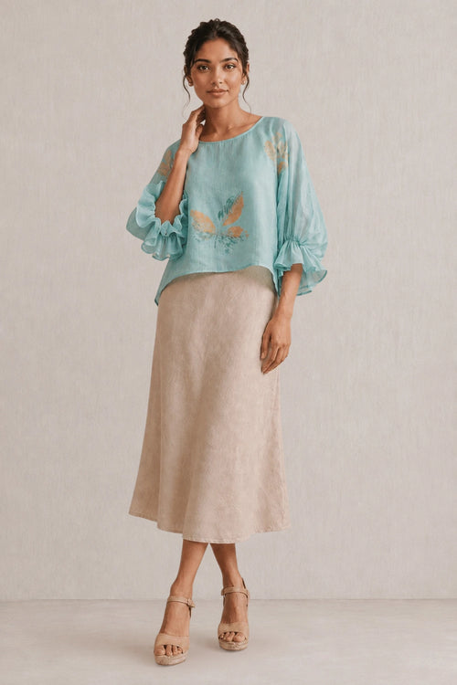 Lagoon Sand Fluffy Maria Dress