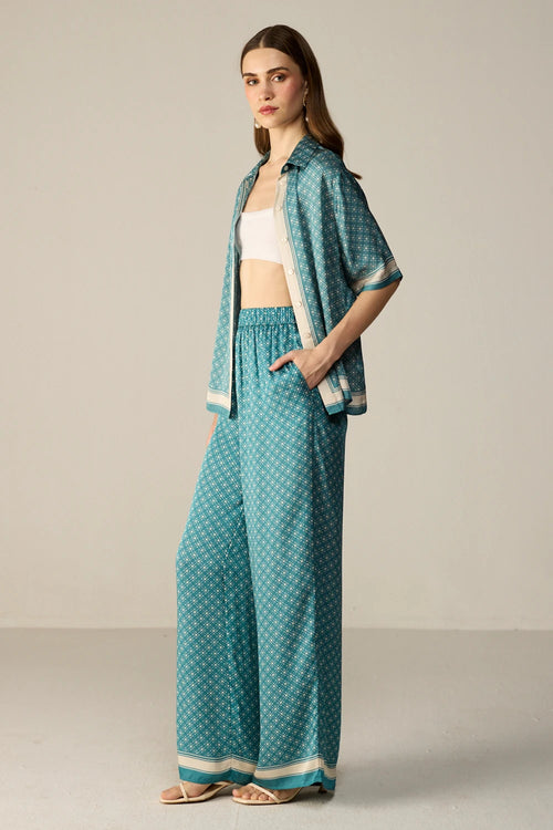 Teal Noah Shirt Co-ord Set