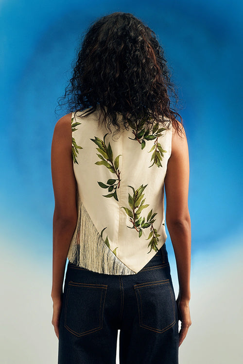 Lace Top With Fringes