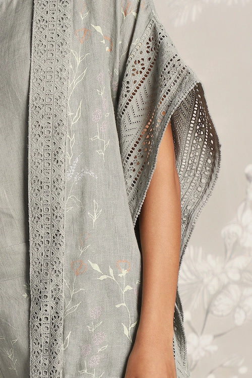 Walk in the Clouds Jade Short Kaftan and Pant
