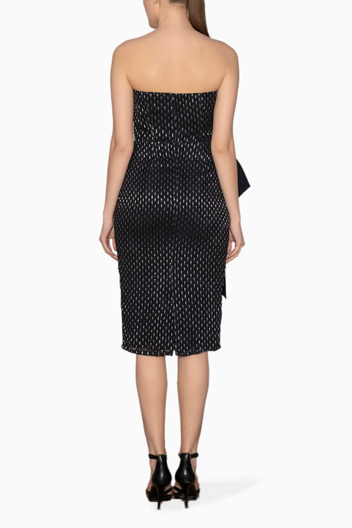 Black Lurex Bow Dress