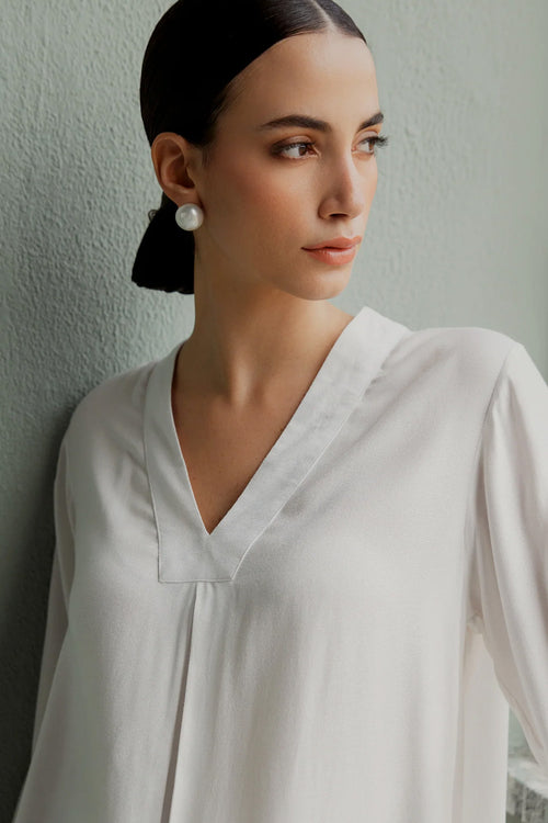 Zena White Top With Pants