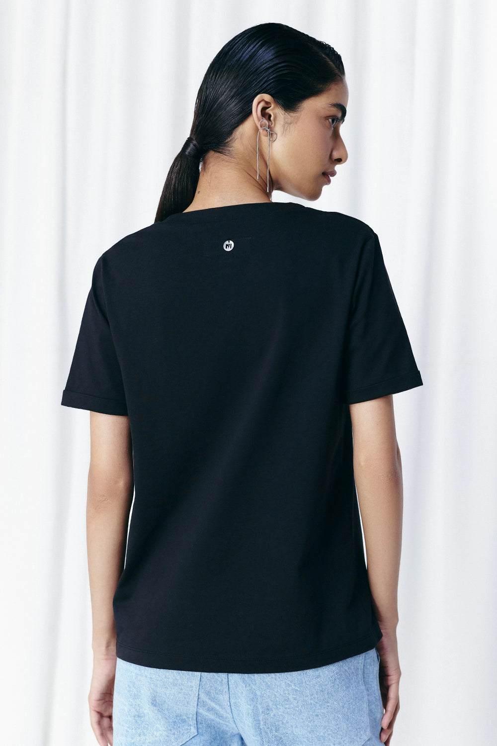 Black Jellyfish Embellished Tshirt