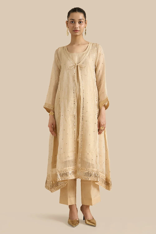 Kalidar Jacket Set With Kamdani Embroidery