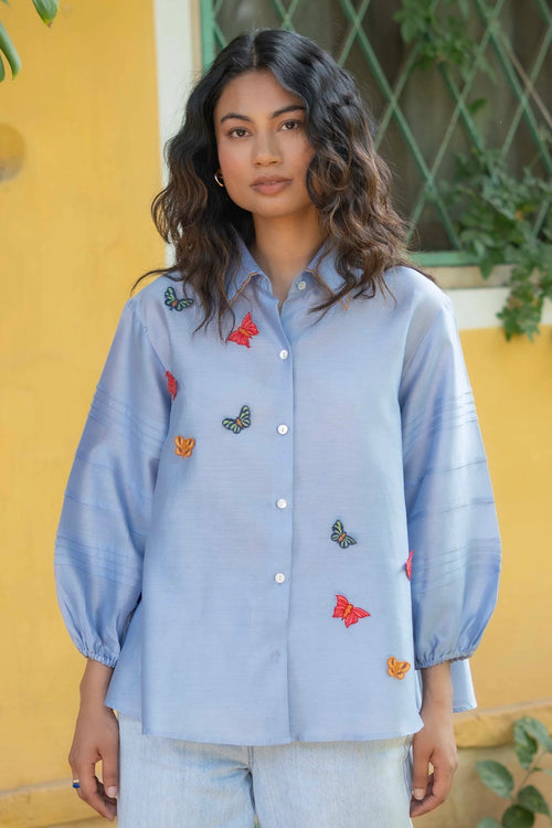 Cloud Blue Flutter Shirt