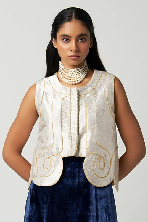 Art Deco Chaand Kimkhwaab Jacket