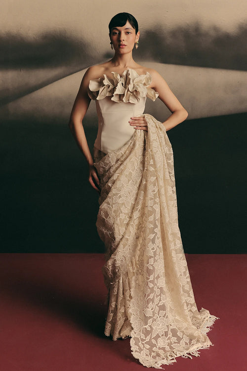 Ivory Saree