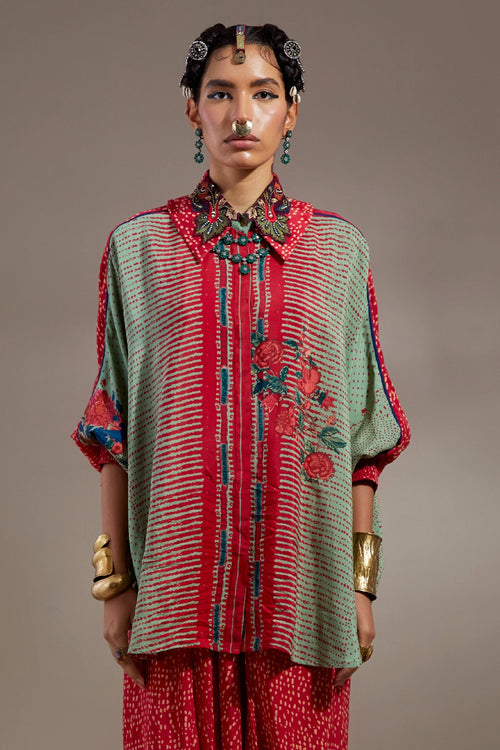 Ash Green Anka Mandala Shirt