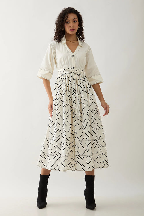 Delta Off White Dress