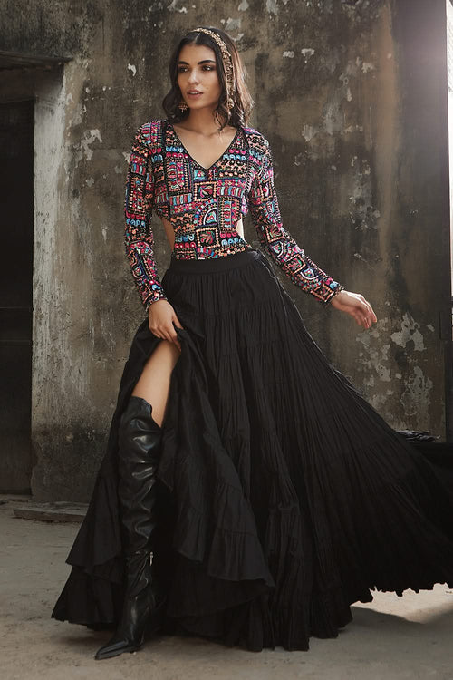 Wanderlust Bodysuit And Tier Skirt