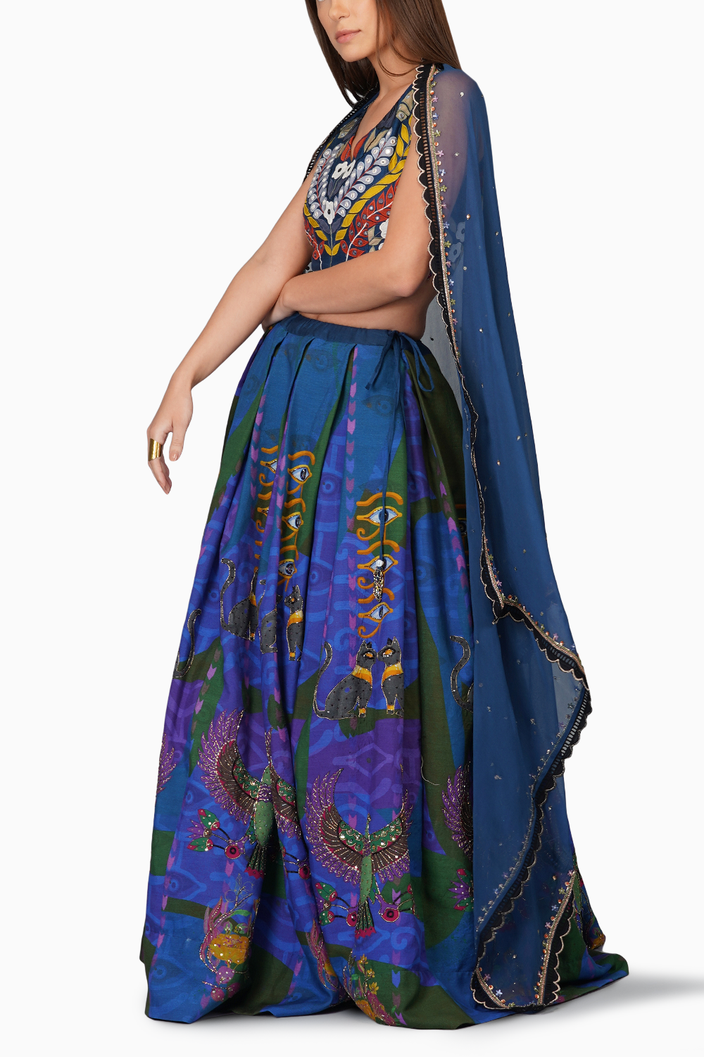 Egyptian Print Lehenga Set