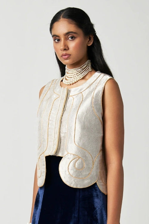 Art Deco Chaand Kimkhwaab Jacket
