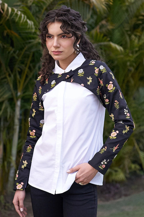 White And Black Cleo Shirt