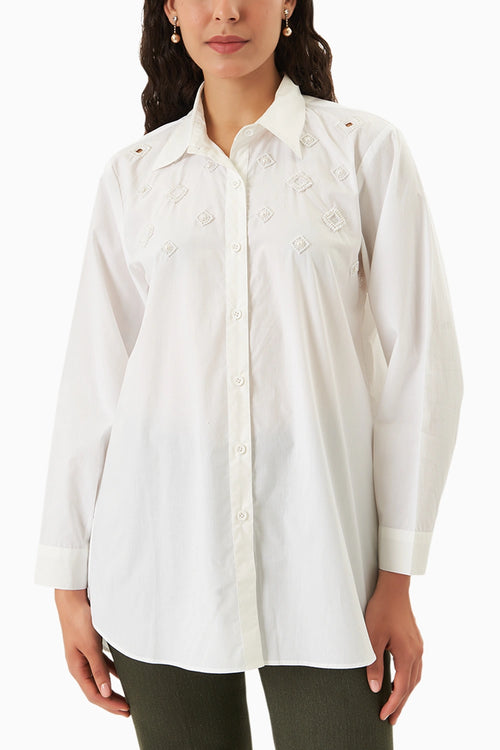 Lily White Pearlwork Shirt