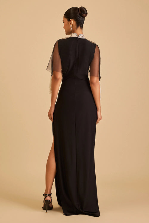 Miraas Necklace Cape Gown