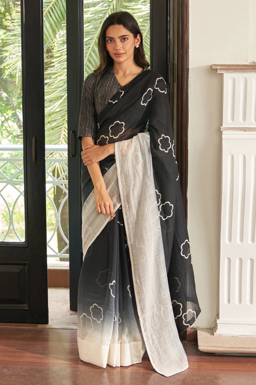 Noir Floral Saree
